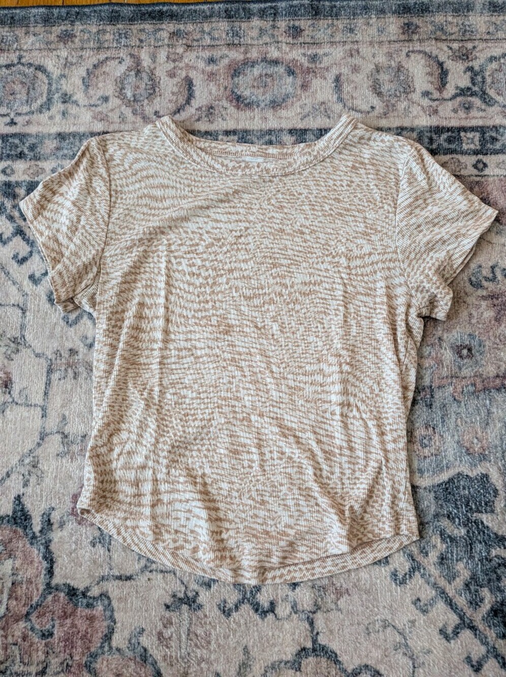 Beige Patterned Women's Skirt
